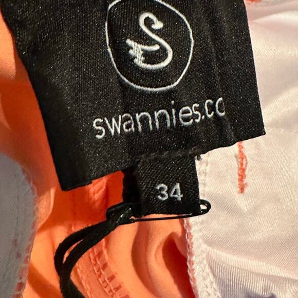 NWT Swannies Orange Repreve Recycled Polyester Chino Sully Shorts Size 34 - Picture 4 of 6
